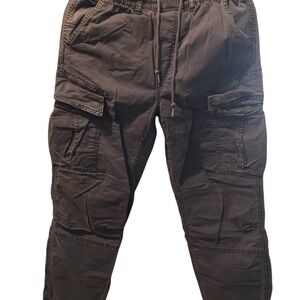American Eagle Outfitters Dark Cargo Pants teen boys XS cargo style loose fit.